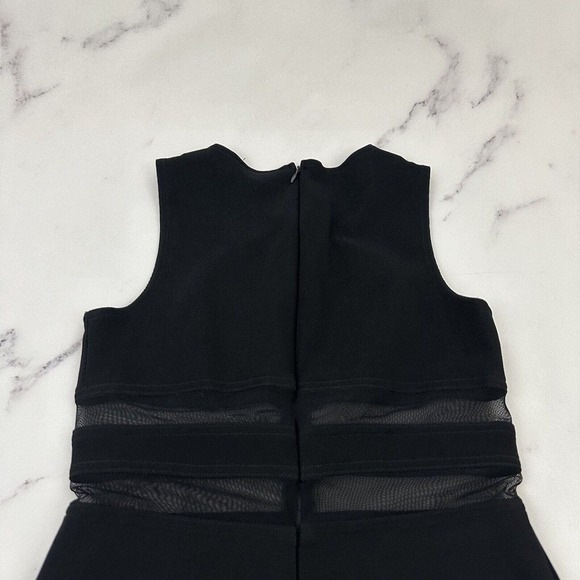 Rampage Womens Vintage 90s Maxi Dress Gown Size S Black Mesh Trim Sheath - Picture 9 of 11